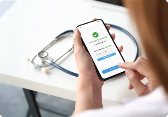 Patient using CareCloud app to confirm appointment.