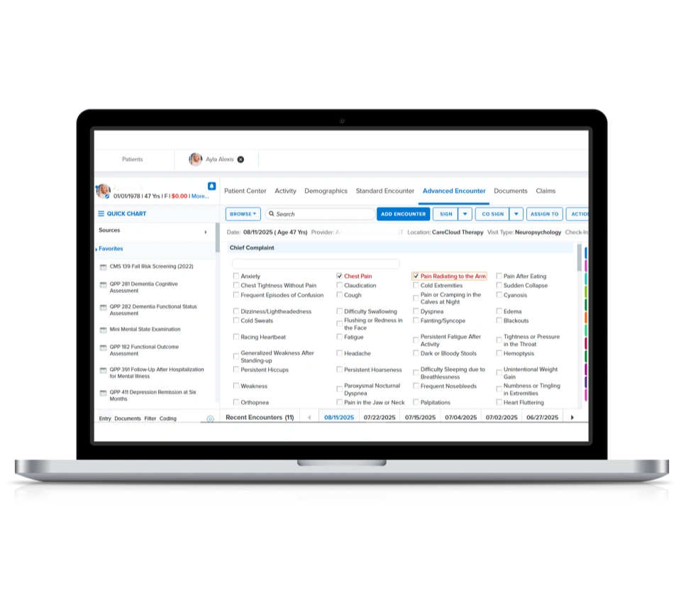 cardiology patient data on a digital platform